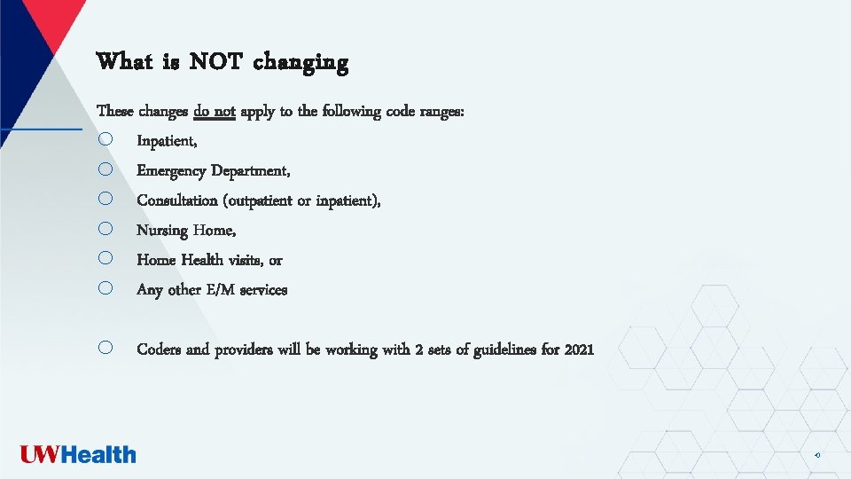 What is NOT changing These changes do not apply to the following code ranges: