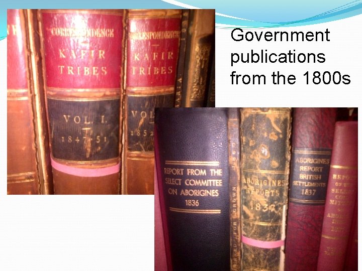 Government publications from the 1800 s 