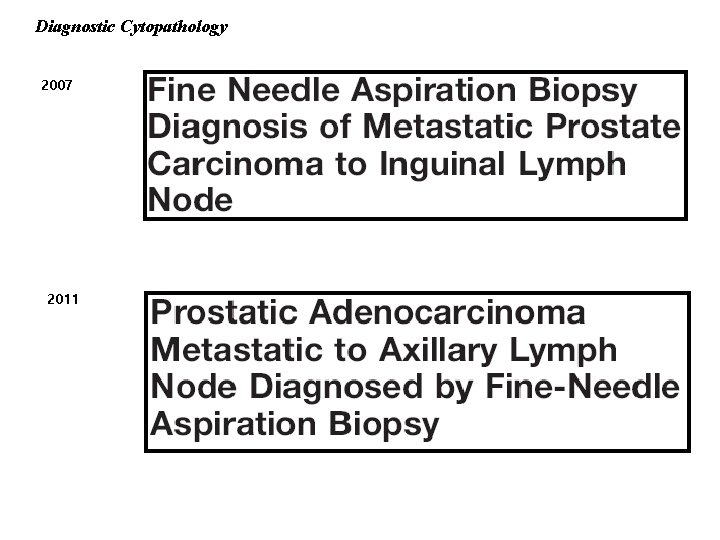 Diagnostic Cytopathology 2007 2011 