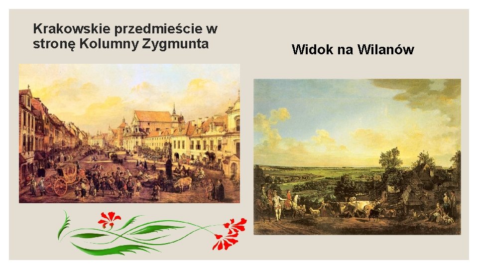 Krakowskie przedmieście w stronę Kolumny Zygmunta Widok na Wilanów 