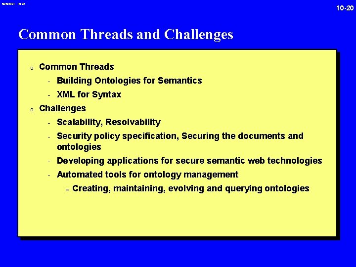 5/25/2021 19: 22 10 -20 Common Threads and Challenges 0 Common Threads - Building