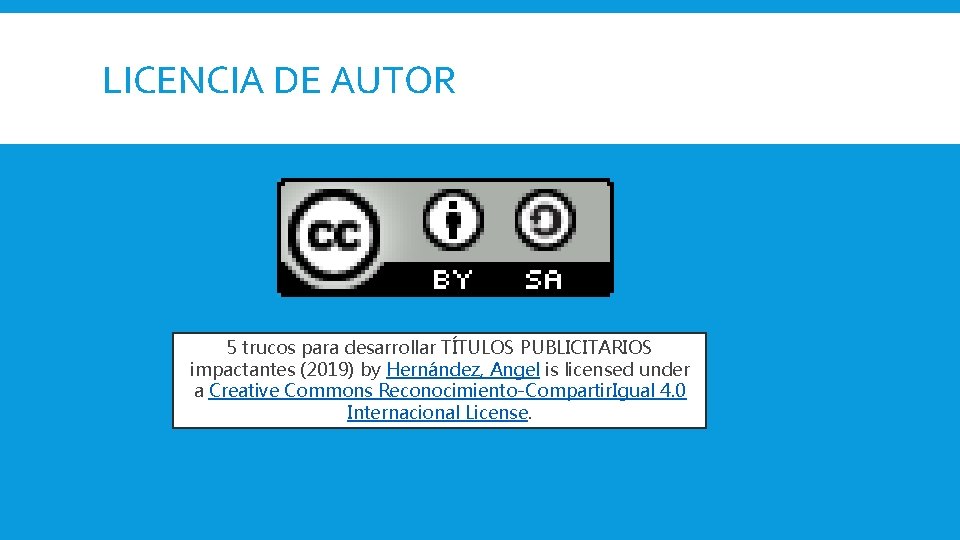 LICENCIA DE AUTOR 5 trucos para desarrollar TÍTULOS PUBLICITARIOS impactantes (2019) by Hernández, Angel