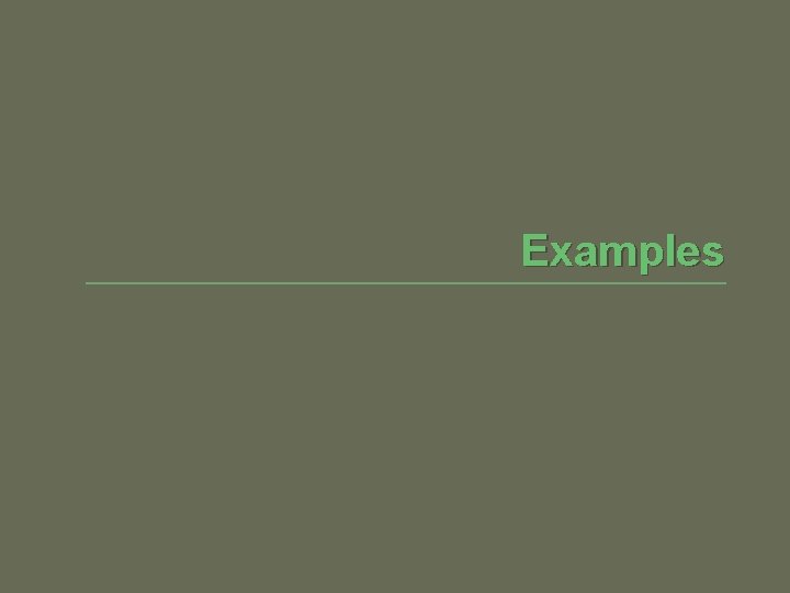 Examples 