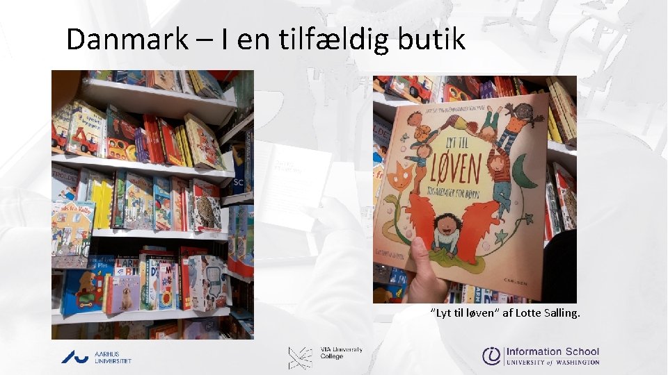 Danmark – I en tilfældig butik ”Lyt til løven” af Lotte Salling. 