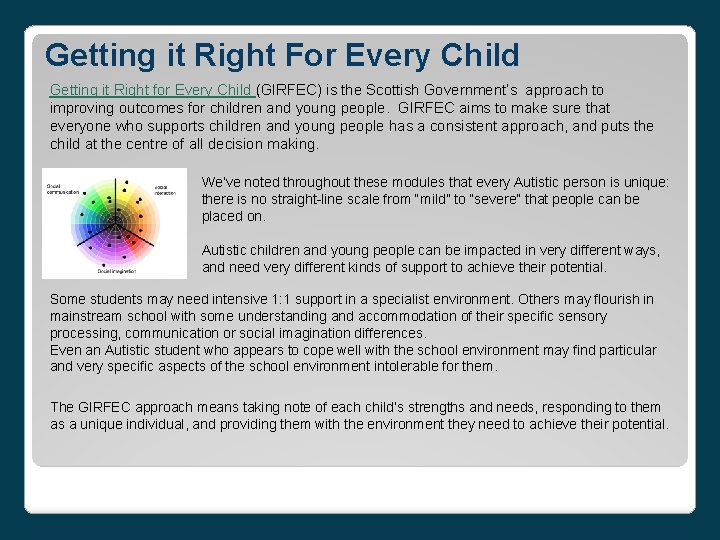 Getting it Right For Every Child Getting it Right for Every Child (GIRFEC) is