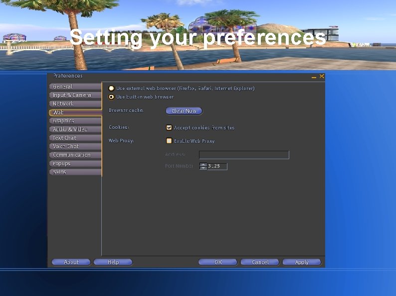 Setting your preferences 