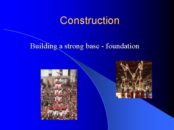 Construction Building a strong base - foundation  Construction Building a strong base - foundation