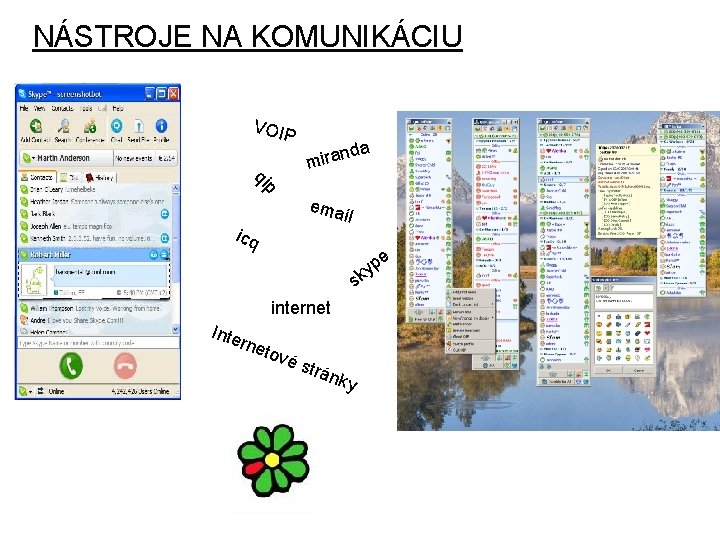 NÁSTROJE NA KOMUNIKÁCIU VOIP a nd mira p qi ema il icq e p