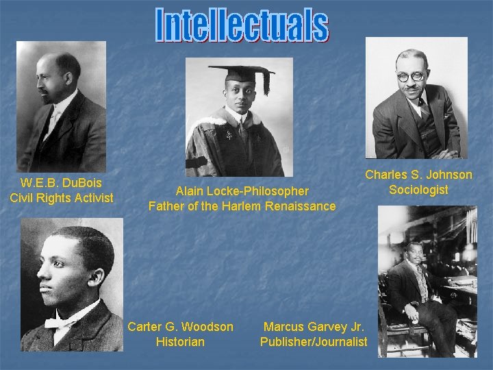 W. E. B. Du. Bois Civil Rights Activist Alain Locke-Philosopher Father of the Harlem