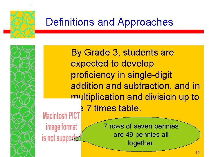 Definitions and Approaches By Grade 3, students are expected to develop proficiency in single-digit