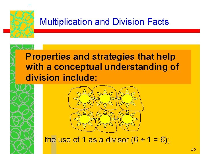 Multiplication and Division Facts Properties and strategies that help with a conceptual understanding of