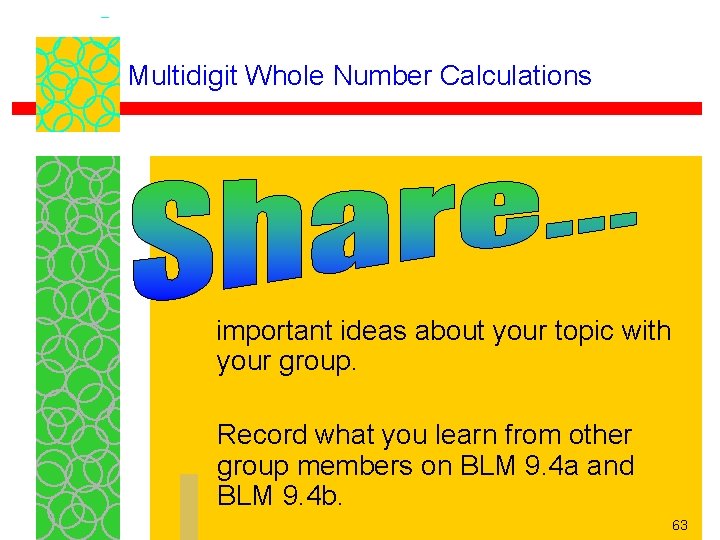 Multidigit Whole Number Calculations important ideas about your topic with your group. Record what