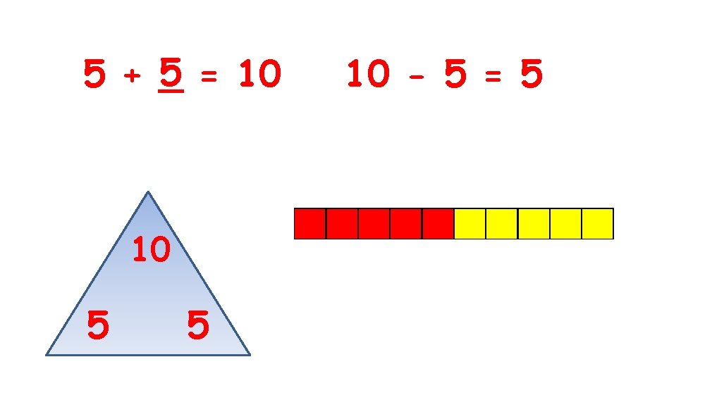 5 + 5 _ = 10 10 5 5 10 - 5 = 5