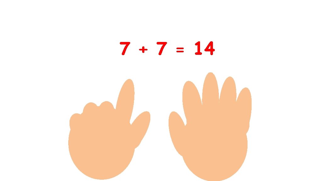 7 + 7 = 14 