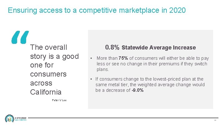 Ensuring access to a competitive marketplace in 2020 “ The overall story is a