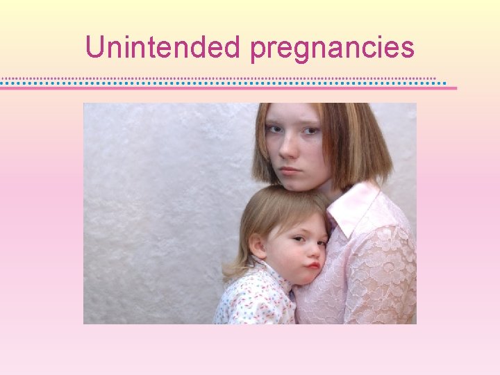 Unintended pregnancies 