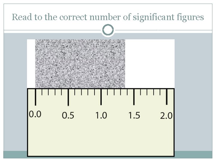 Read to the correct number of significant figures 