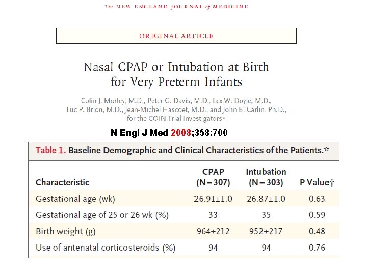 N Engl J Med 2008; 358: 700 