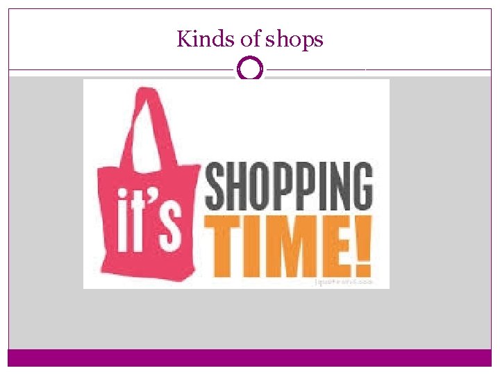 Kinds of shops 