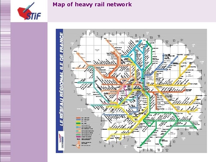 Map of heavy rail network 