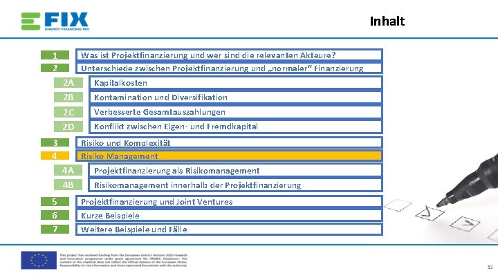 Inhalt 1 2 Was ist Projektfinanzierung und wer sind die relevanten Akteure? Unterschiede zwischen