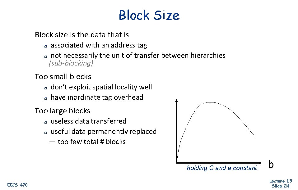 Block Size Block size is the data that is associated with an address tag