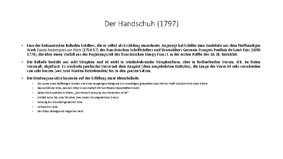 Der Handschuh (1797) • Eine der bekanntesten Balladen Schillers, die er selbst als Erzählung