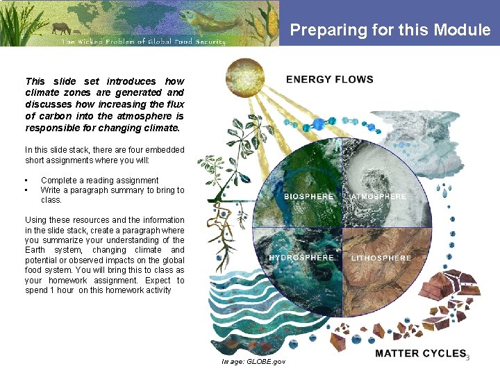 Preparing for this Module This slide set introduces how climate zones are generated and