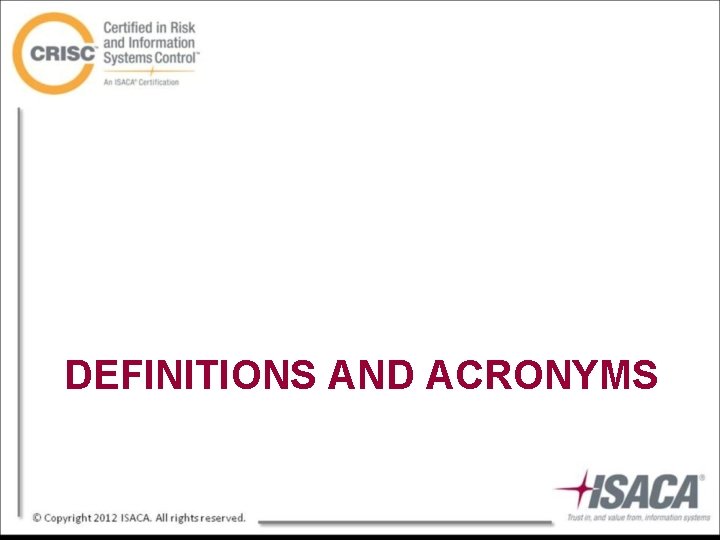 DEFINITIONS AND ACRONYMS 