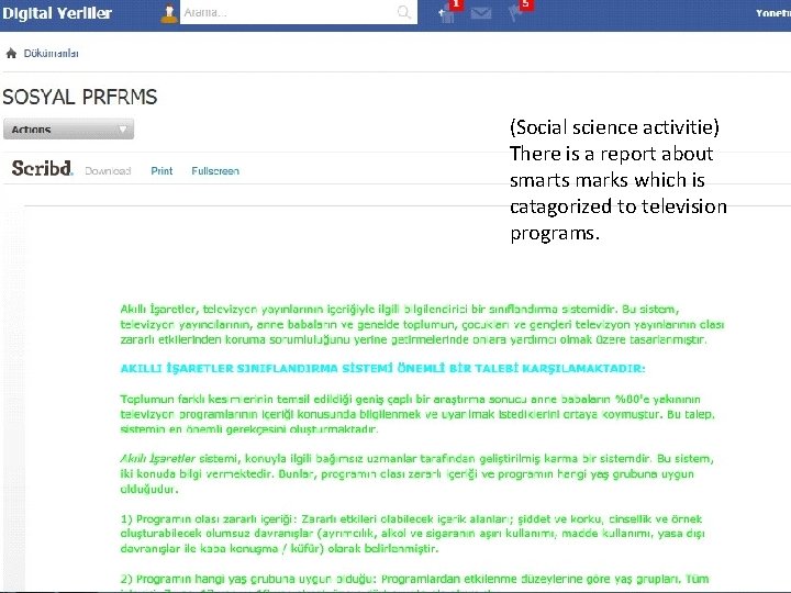 (Social science activitie) There is a report about smarts marks which is catagorized to