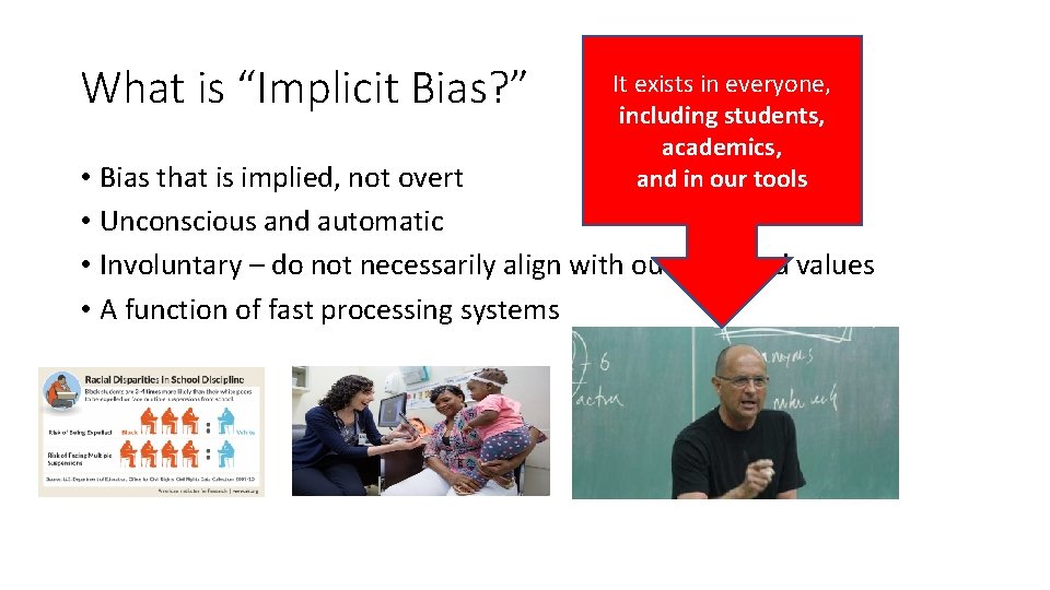 What is “Implicit Bias? ” It exists in everyone, including students, academics, and in