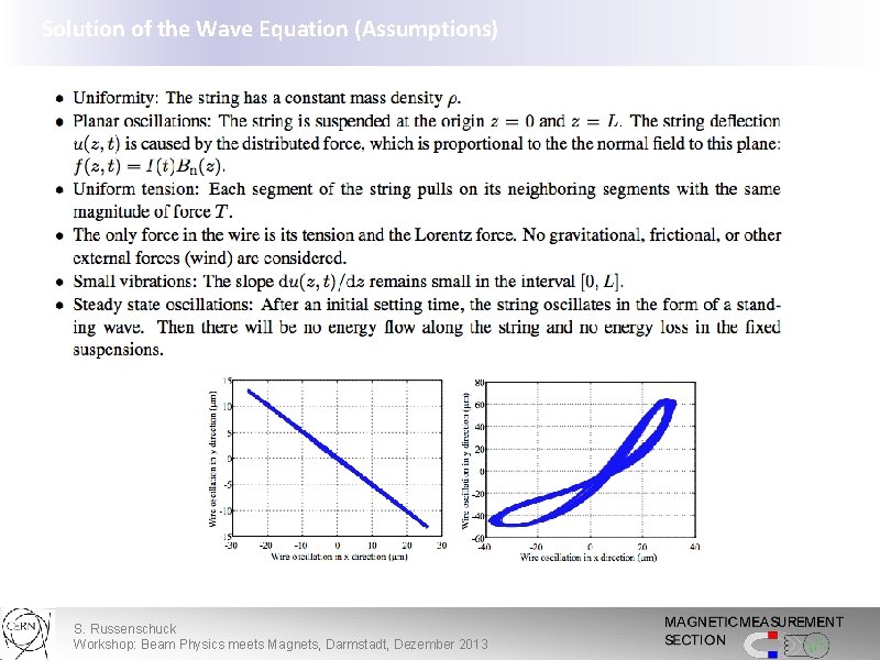 Solution of the Wave Equation (Assumptions) S. Russenschuck Workshop: Beam Physics meets Magnets, Darmstadt,