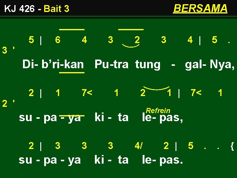 BERSAMA KJ 426 - Bait 3 5 | 6 4 3 2 3 4