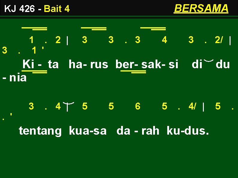 BERSAMA KJ 426 - Bait 4 3 1. 2 |. 1 ' 3 3