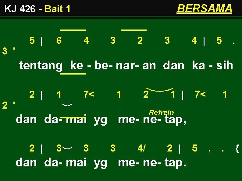 BERSAMA KJ 426 - Bait 1 5 | 6 4 3 2 3 4