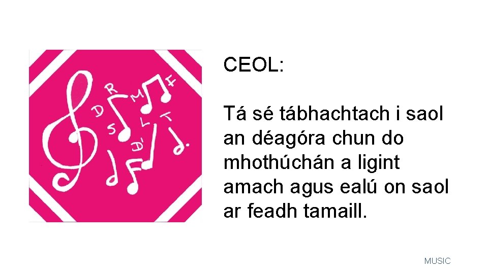 CEOL: Tá sé tábhachtach i saol an déagóra chun do mhothúchán a ligint amach