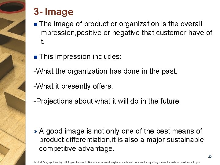 3 - Image n The image of product or organization is the overall impression,