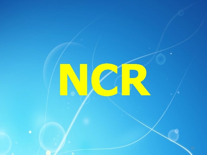 NCR 13 