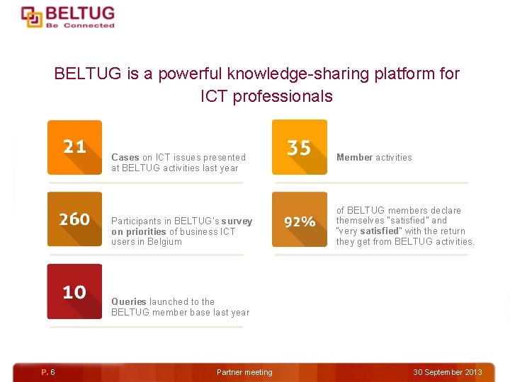 BELTUG is a powerful knowledge-sharing platform for ICT professionals Cases on ICT issues presented