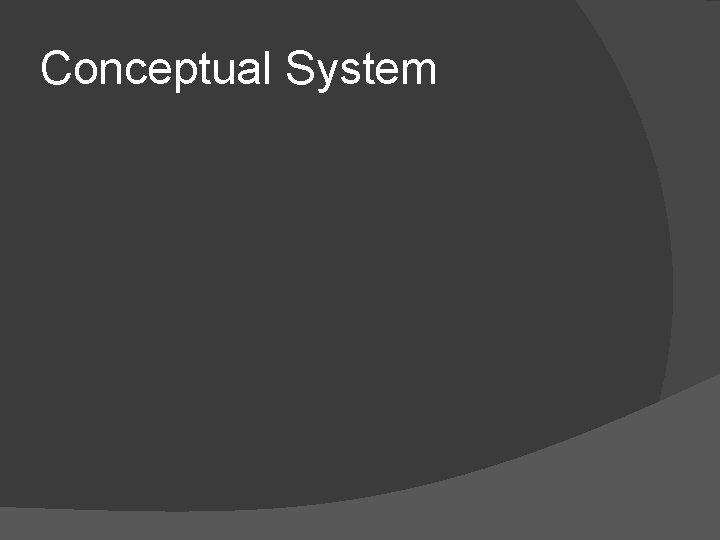 Conceptual System 