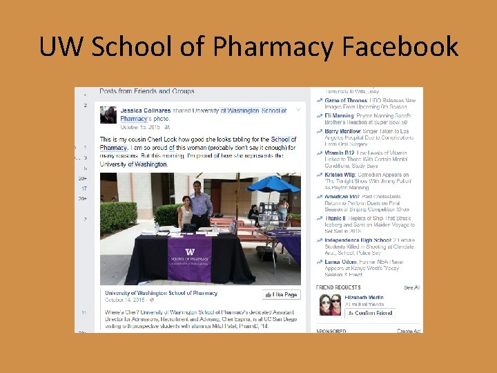 UW School of Pharmacy Facebook 