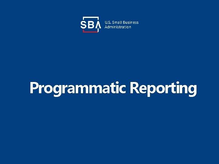 Programmatic Reporting 
