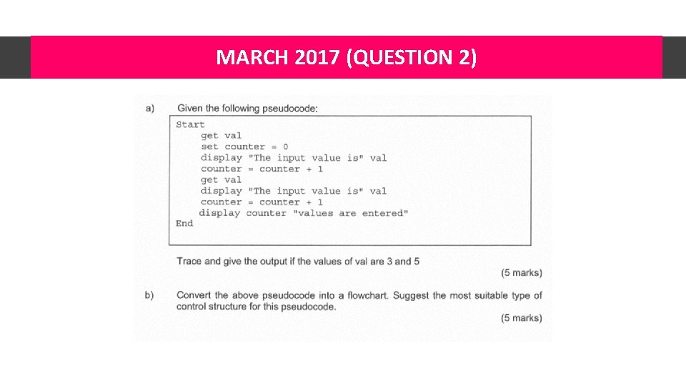 MARCH 2017 (QUESTION 2) 