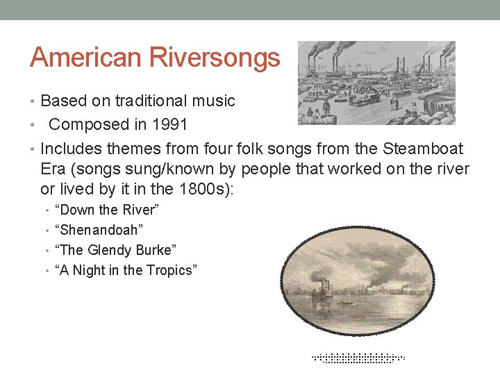 AMERICAN RIVERSONGS By Pierre La Plante Chihiro Kashiwakura