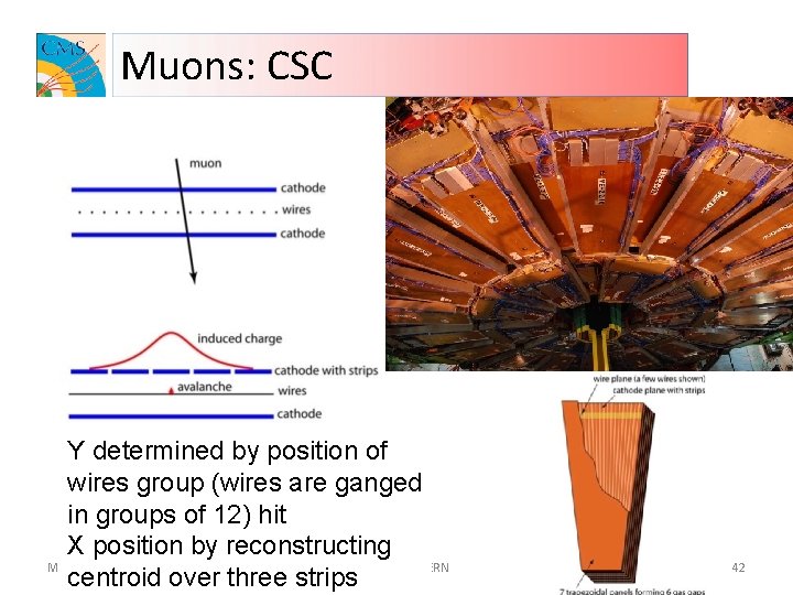 Muons: CSC Y determined by position of wires group (wires are ganged in groups
