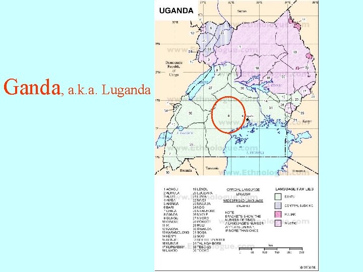 Ganda, a. k. a. Luganda 