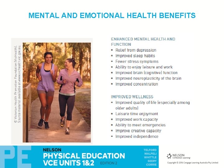MENTAL AND EMOTIONAL HEALTH BENEFITS 