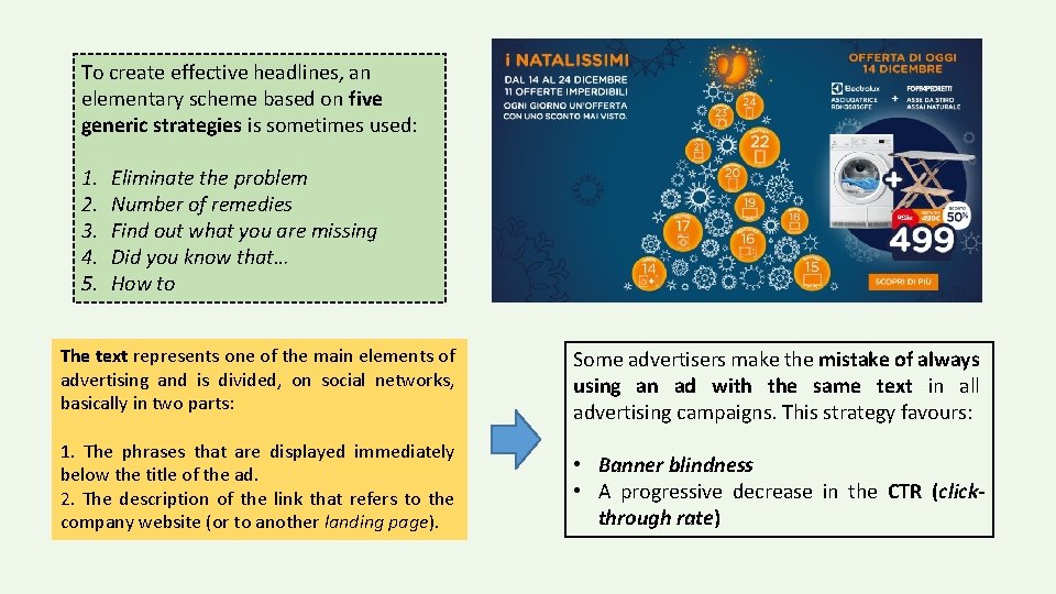 To create effective headlines, an elementary scheme based on five generic strategies is sometimes