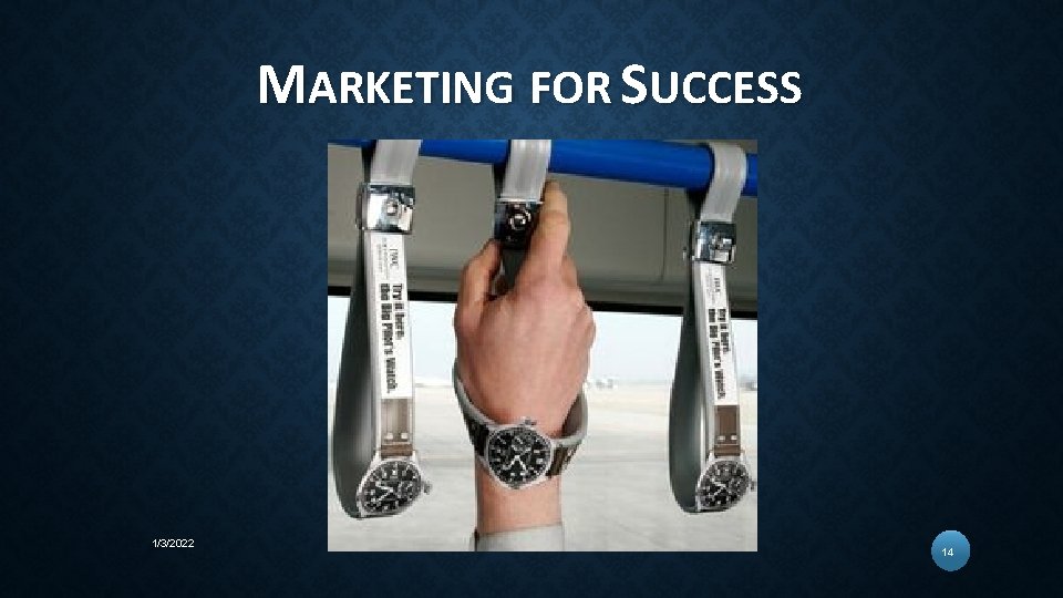 MARKETING FOR SUCCESS 1/3/2022 14 