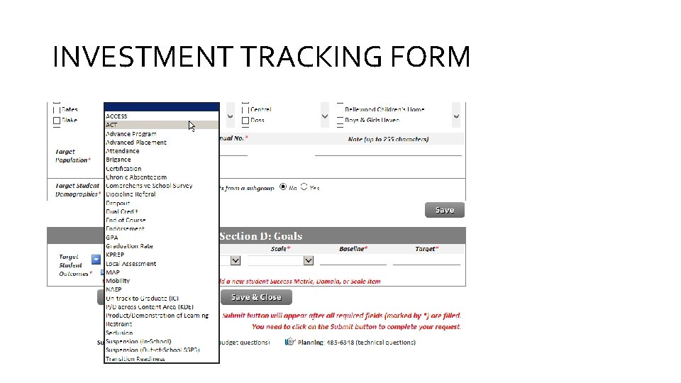 INVESTMENT TRACKING FORM 